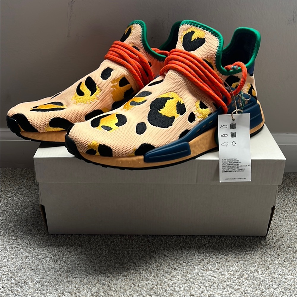 Leopard Print Sneakers with Red Laces